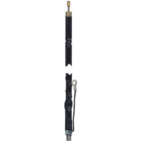 Wilson Cb Antennas Wilson Antennas 305-486 4 ft. Silver Load FGT Series Fiberglass Whip Black 305-486 - main